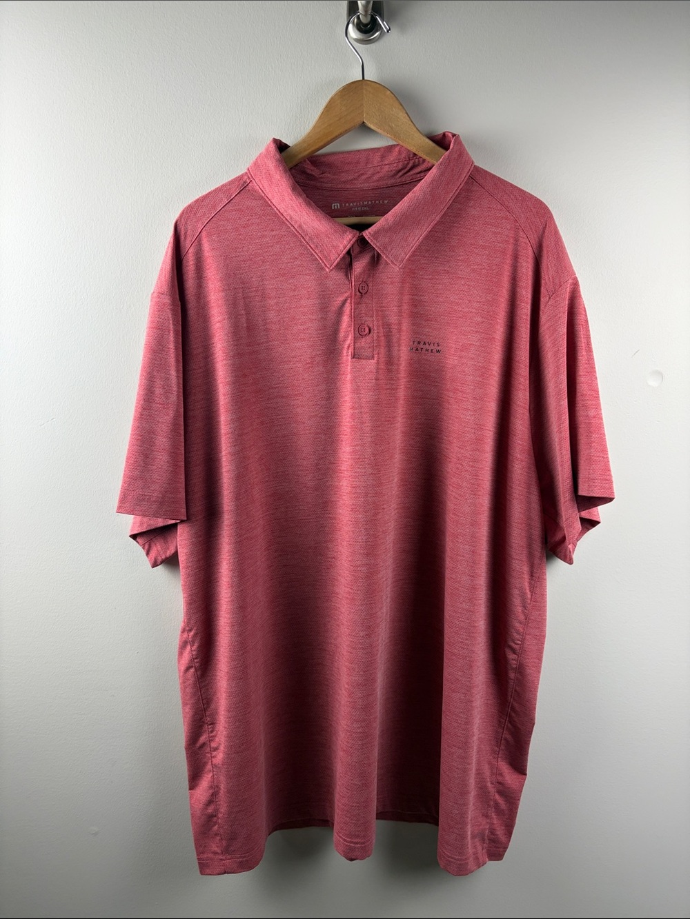 Travis Mathew Pink Heather Performance Polo
